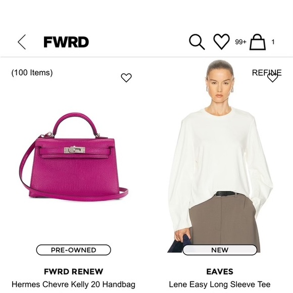 Hermes Chèvre Kelly 20 Handbag - Picture 6 of 11